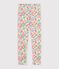 Leggings infantiles de algod&oacute;n con flores blanco/multicolor