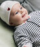 Gorro tricotado de algodón para recién nacido blanco MARSHMALLOW