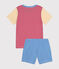 Pijama corto infantil a rayas de algodón CORRIDA/ MULTICO