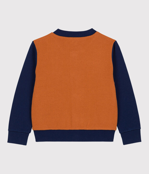 Chaqueta de b&eacute;isbol de mulet&oacute;n de ni&ntilde;a / ni&ntilde;o marron/azul