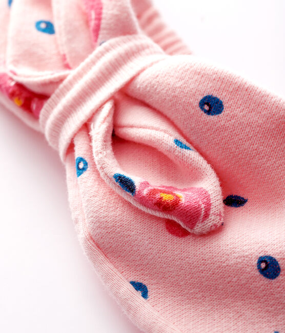 Diadema con nudo para bebé niña rosa MINOIS/blanco MULTICO