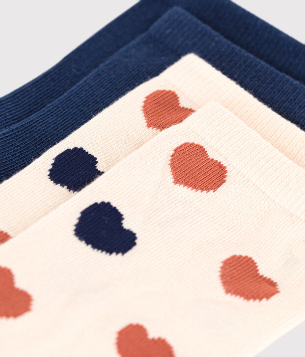 2 pares de calcetines de algod&oacute;n estampados para mujer multicolor