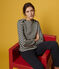 Camiseta de mujer gris ORAGE/blanco MARSHMALLOW