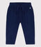 Pantalón de felpa para bebé azul MEDIEVAL