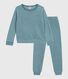 Pijama infantil liso de rizo de algodón
