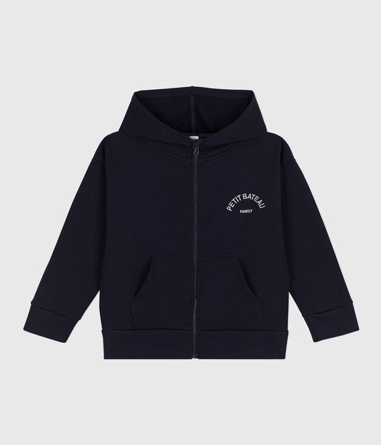 Sudadera con capucha y cremallera para niño azul SMOKING