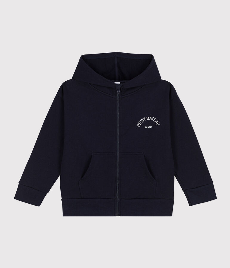 Sudadera con capucha y cremallera para ni&ntilde;o azul SMOKING