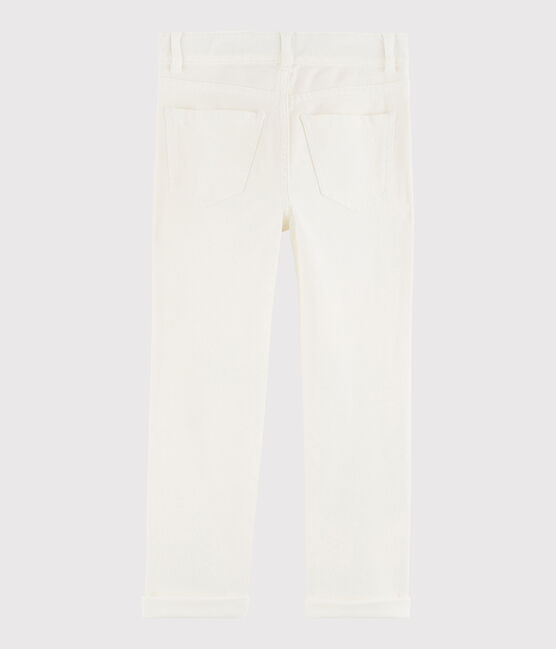 Pantalón de sarga de niño blanco MARSHMALLOW
