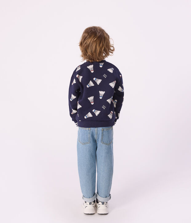 Sudadera infantil de algod&oacute;n con estampado azul/multicolor