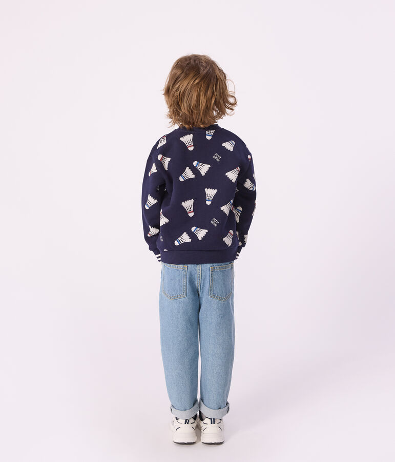Sudadera infantil de algod&oacute;n con estampado azul/multicolor