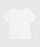 Camiseta infantil de manga corta estampada blanco