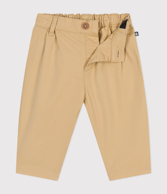 Pantalón de sarga para bebé beige FACILE