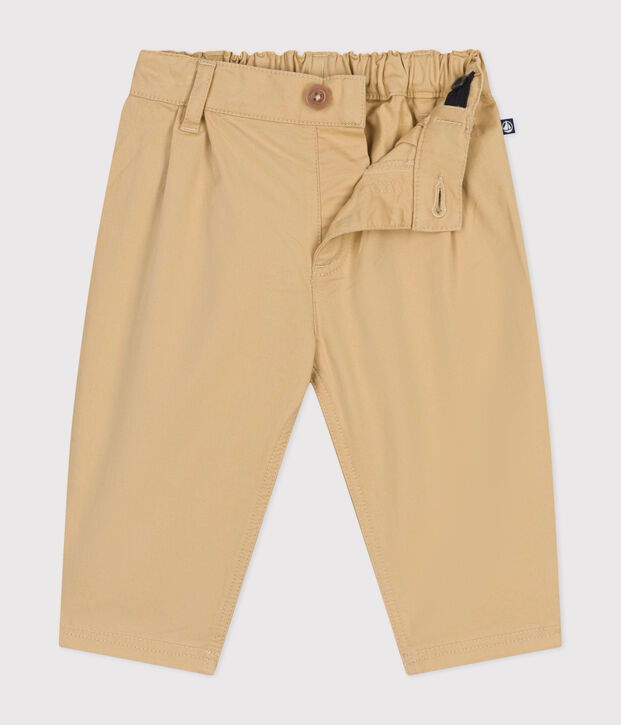 Pantal&oacute;n de sarga para beb&eacute; beige