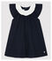 Vestido body con cuello de canalé de bebé niña azul SMOKING