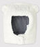 Gorro de sherpa para bebé niña/niño blanco MARSHMALLOW