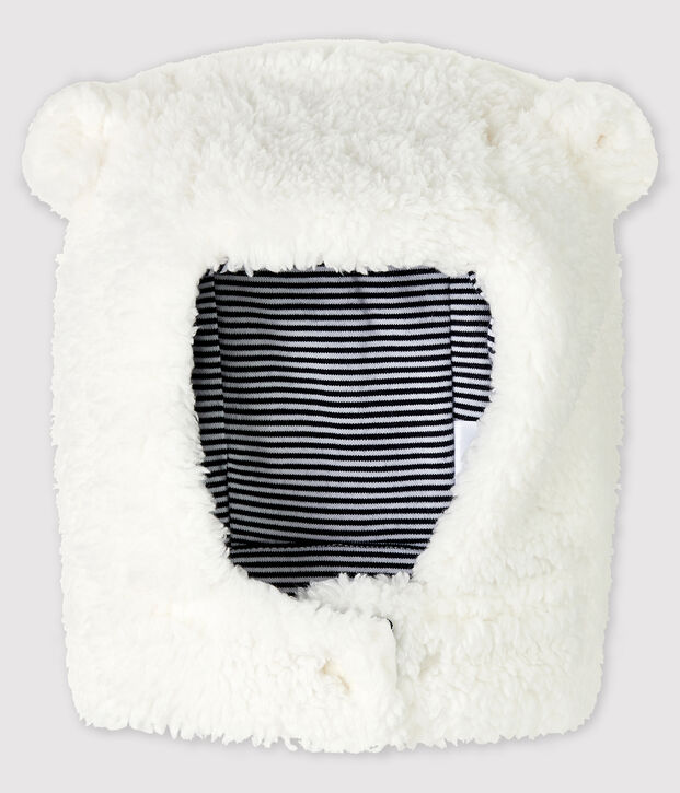 Gorro de sherpa para beb&eacute; ni&ntilde;a/ni&ntilde;o blanco