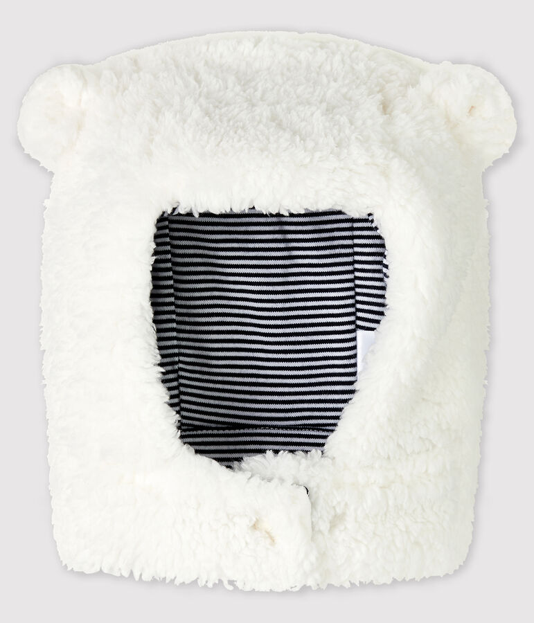 Gorro de sherpa para beb&eacute; ni&ntilde;a/ni&ntilde;o blanco