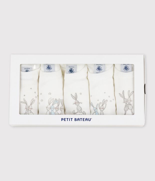 Juego de 5 bodis de manga larga de beb&eacute; de algod&oacute;n multicolor