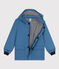Impermeable emblemático reciclado para niña/niño azul BEACH