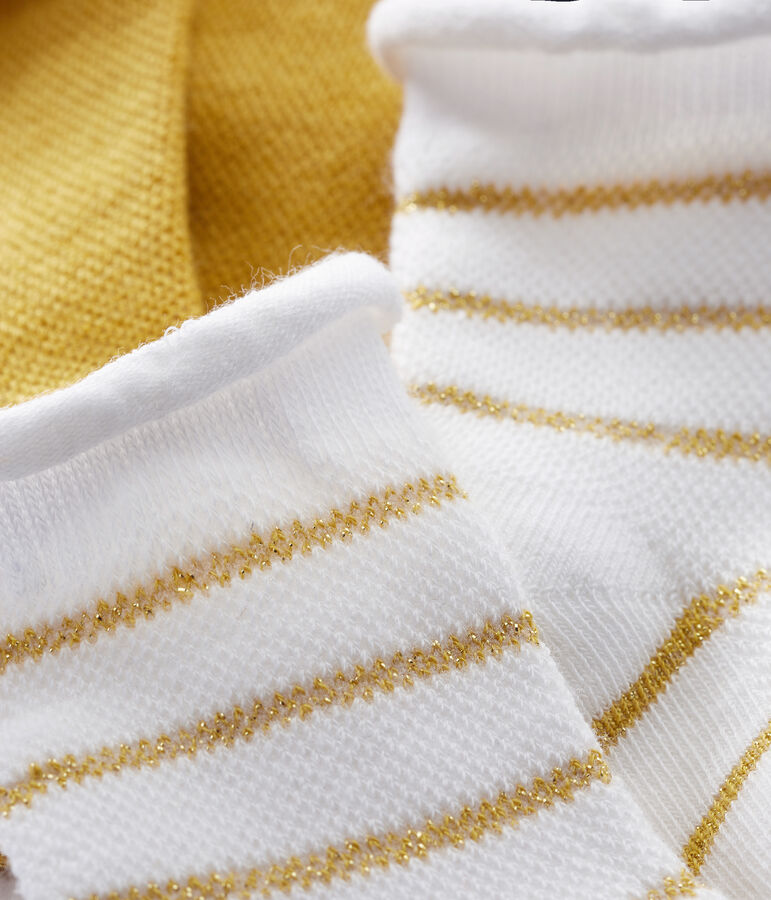 Lote de 2 pares de calcetines ligeros para beb&eacute; ni&ntilde;a multicolor