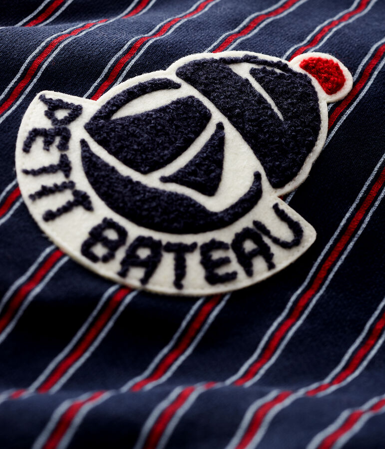 Sudadera con capucha para beb&eacute; ni&ntilde;o azul SMOKING/blanco MULTICO