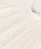Blusa de algodón de manga corta con estampado de minicorazón para bebé blanco MARSHMALLOW/ ORGE