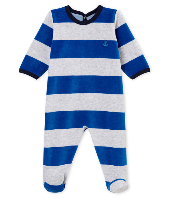 Pelele de noche para bebé niño azul LIMOGES/gris POUSSIERE