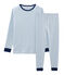 Pijama de punto para niño azul ACIER/blanco MARSHMALLOW