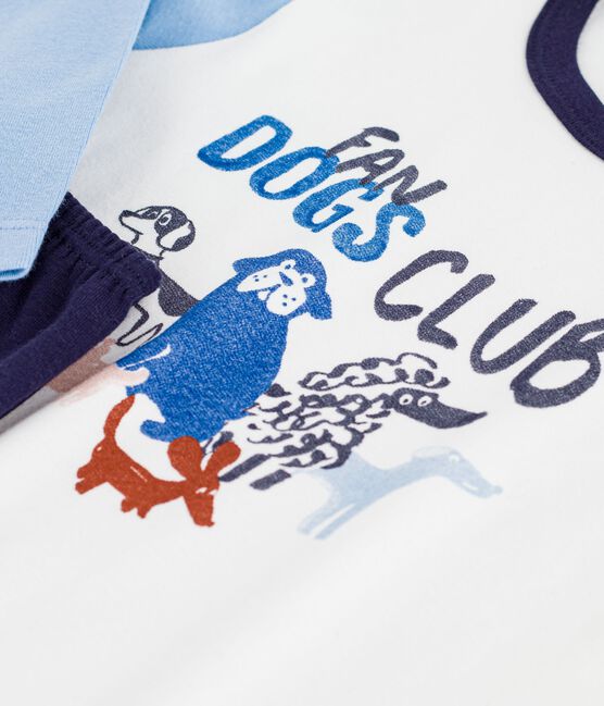 Pijama infantil de algodón con estampado de perro azul SOIR/ MULTICO