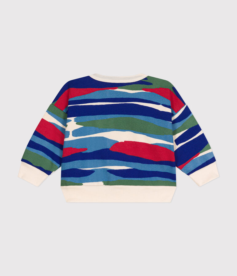 Sudadera de felpa para beb&eacute; crudo/azul