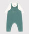 Conjunto de peto de terciopelo y body para bebé verde BRUT