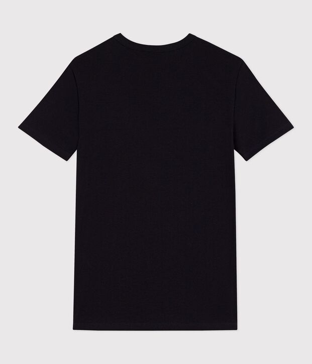 Camiseta Iconique de manga corta de punto liso para mujer negro