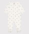 Pijama de algodón con ranas para bebé blanco MARSHMALLOW/blanco MULTICO