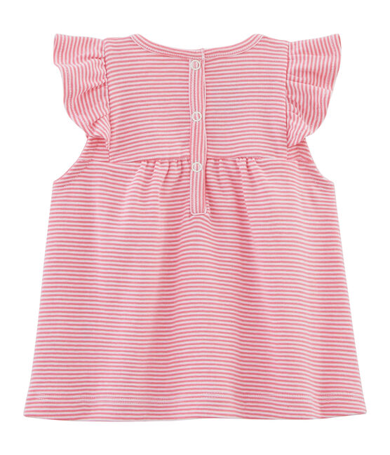 Blusa de rayas para bebé niña rosa JOUE/blanco ECUME