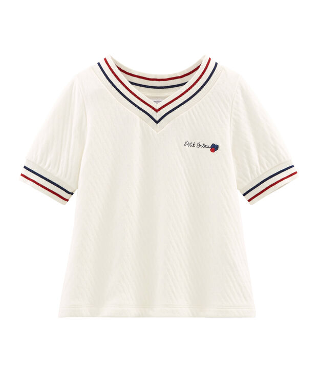 Blusa infantil para ni&ntilde;a blanco