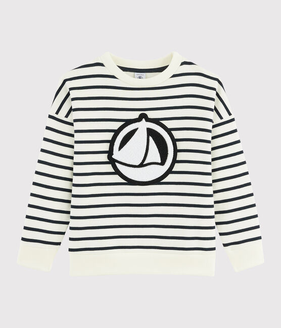 Sudadera de niño blanco MARSHMALLOW/azul SMOKING