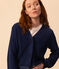 Chaqueta de punto inglés de algodón para mujer azul INCOGNITO