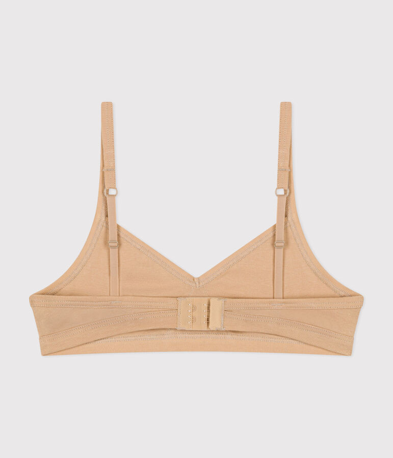 Soutien-gorge triangle en coton enfant beige