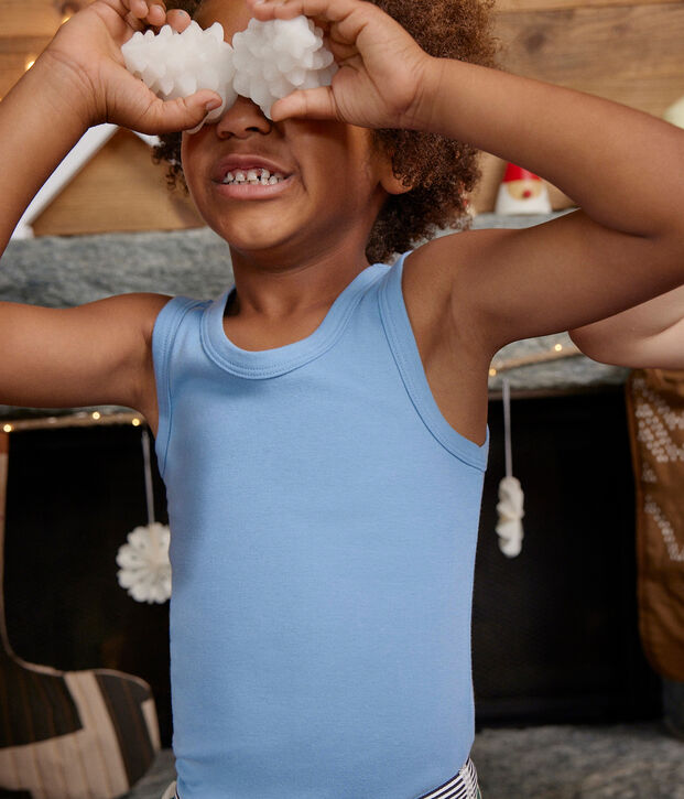 Juego de 3 camisetas de tirantes de algod&oacute;n para ni&ntilde;o multicolor