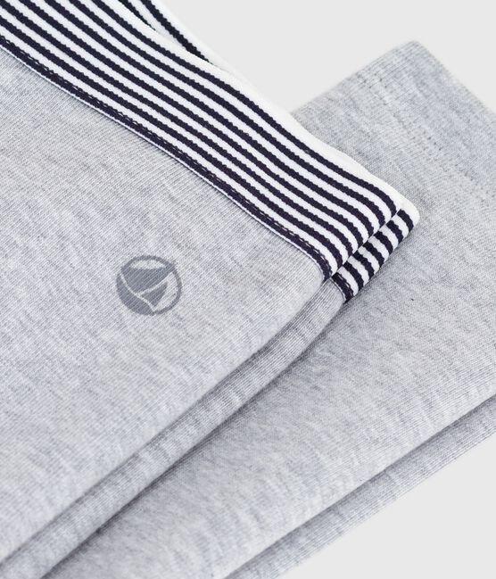 Pantalón infantil tipo leggings liso de algodón gris FUMEE CHINE