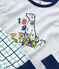 Pijama de acanalado y tela túbica para niño blanco MARSHMALLOW/blanco MULTICO