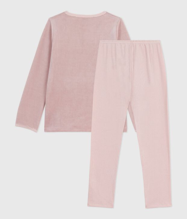 Pyjama en velours enfant rosa/multicolor