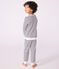 Pijama infantil de rizo de algodón a rayas azul MILK/ SOIR