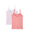 Lote de 2 camisetas de tirante fino para niña blanco LOT