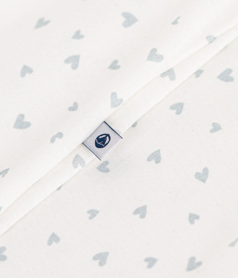 Pijama de algod&oacute;n estampado para beb&eacute; blanco/azul