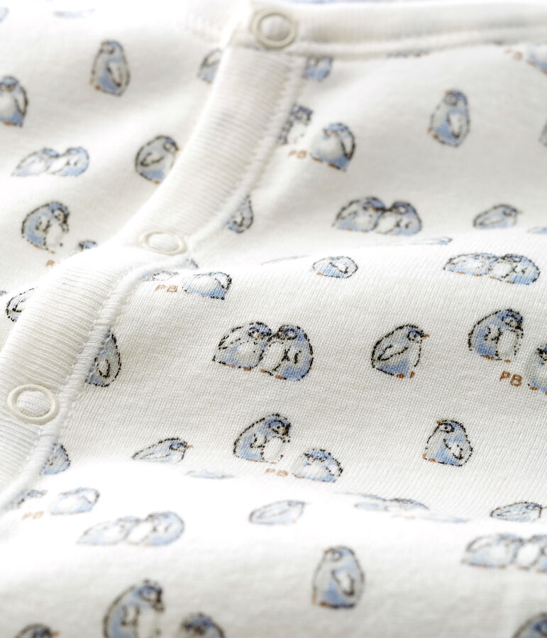 Mono saco para beb&eacute; de punto blanco/azul/multicolor