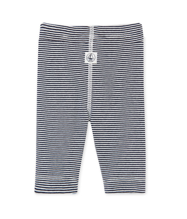 Legging milrayas beb&eacute; mixto azul/blanco