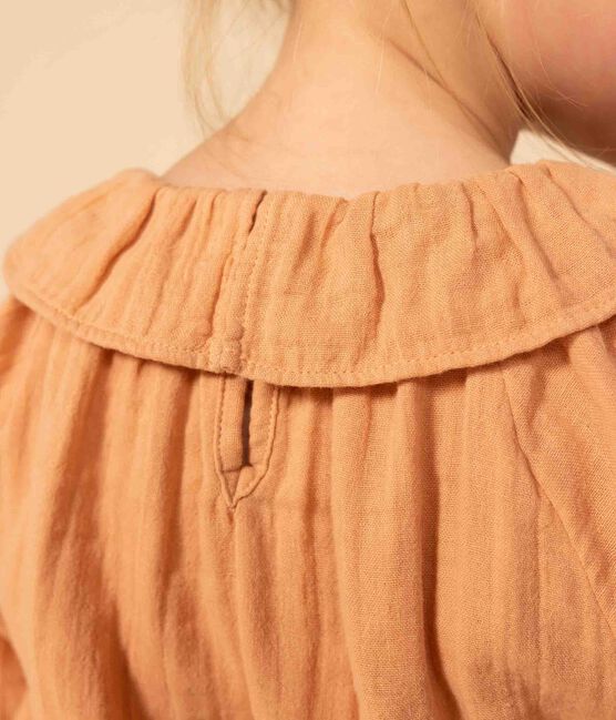 Blusa de gasa de algodón para niña rosa SIENNA