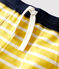 Bermudas de algodón de niño amarillo ORGE/blanco MARSHMALLOW