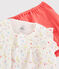 Conjunto de 2 prendas de flores de bebé niña en urdimbre y trama de algodón ecológico blanco MARSHMALLOW/blanco MULTICO